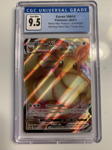 2021 Pokemon Shining Fates ETB Promo Card Eevee VMAX CGC 9.5 2021 Pokemon Shining Fates ETB Promo Card Eevee VMAX CGC 9.5