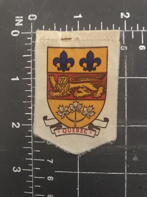 Stemma Araldico Vintage Quebec Crest Da Armi Bandiera Città Canada Francese