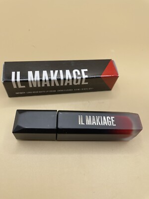 IL Makiage Infinity Long Ware Matte Lip Cream- NEW .18 Fl oz Gesha Red # 405