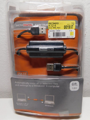 Micra Digital Easy Transfer Cable WINDOWS 7 XP Vista to Windows 8 6ft.