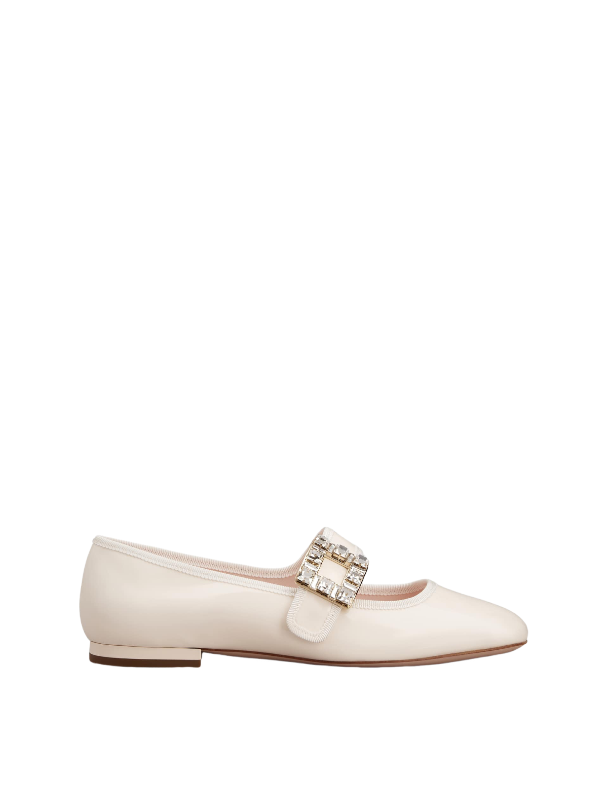 ROGER VIVIER Tres Vivier $1375 Off White Patent Leather Mary