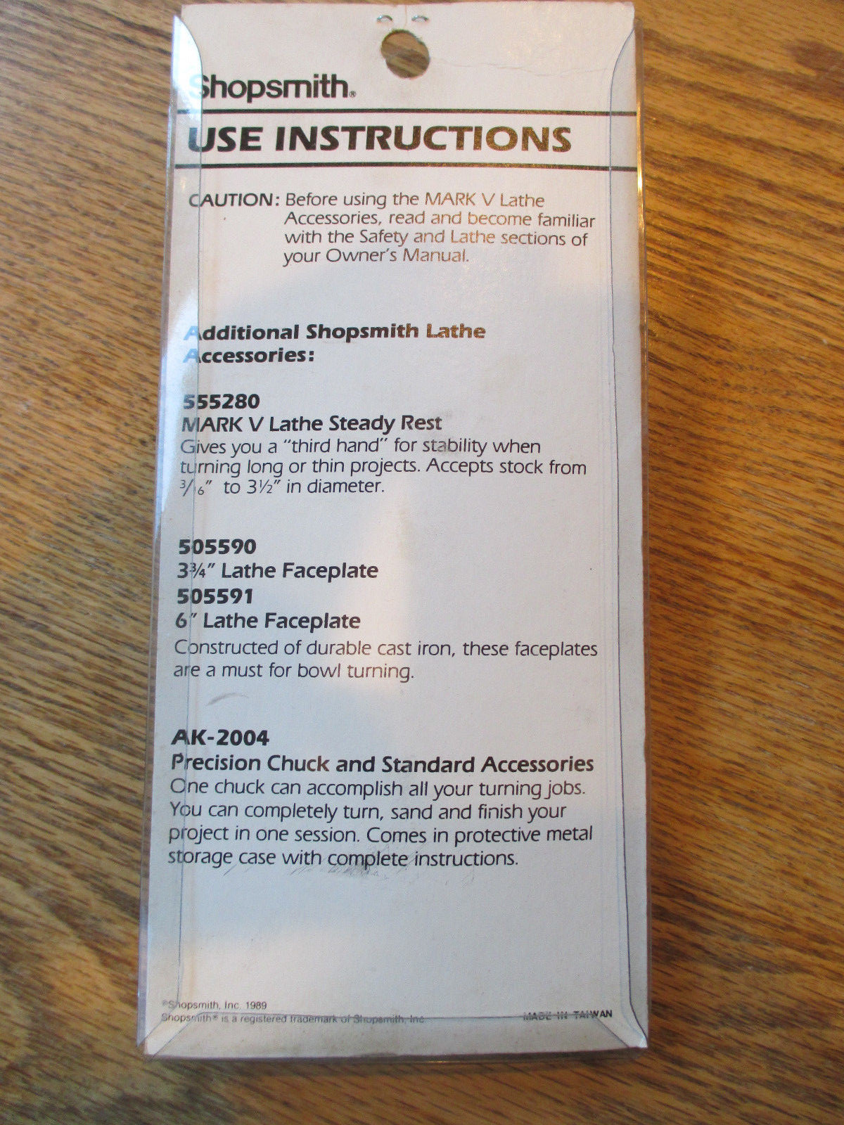 NEW Shopsmith 1 1/4 Saw Arbor No. 555130 & Shopsmith Lathe Cup Center No. 505716