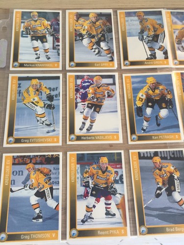 21 trading cards Krefelder ev eishockey 9495