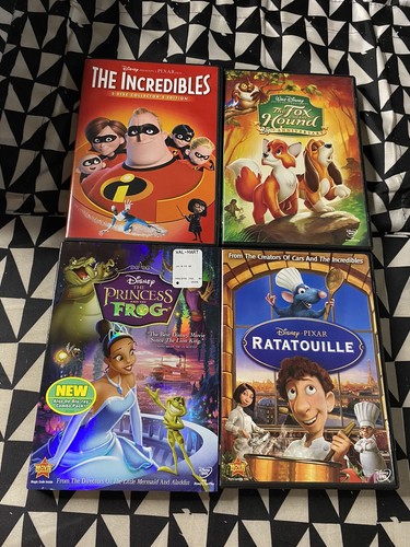 Disney Dvd Lot 4: Princess The Frog Ratatouille Fox And The