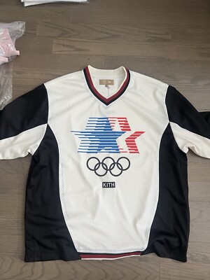 Kith for Olympics Heritage Mesh Darin Warm Up Shirt Size Large