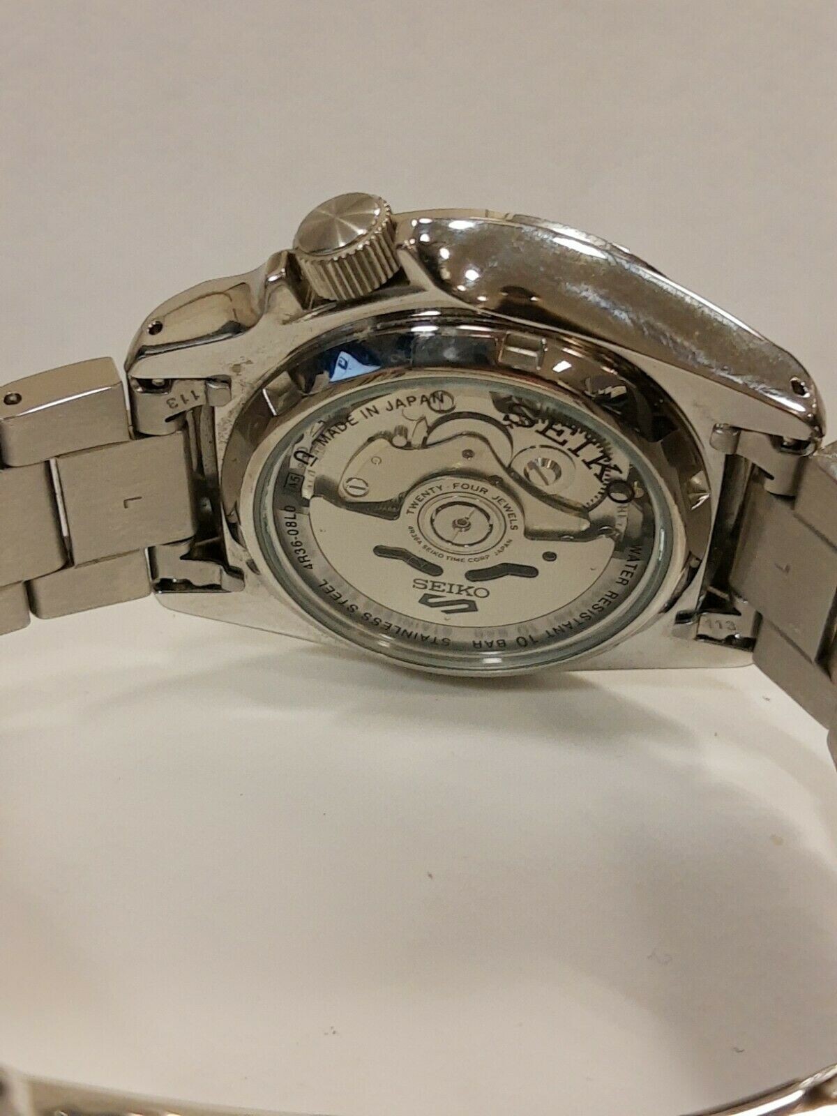 Pre-owned Seiko 5 Sports Blue Men's Watch Srpe53 Made In Japan