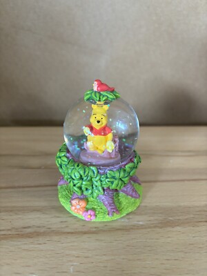 Disney Winnie The Pooh With Honey on Hands Mini Snow Globe 3 Inches Water