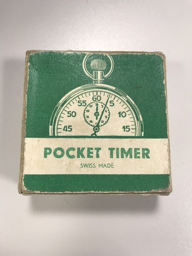 Old Vtg Chesterfield Antimagnetic 7 Jewels 1/10 Stop Watch With Orig Box