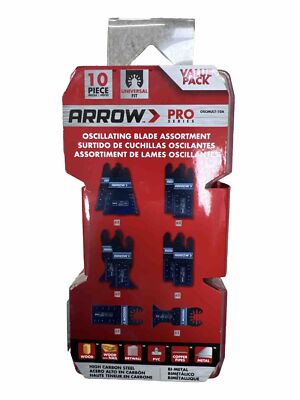 ARROW Oscillating Blade Assortment OSCMULT-10A, Pro Series Universal Fit, 10-PK