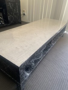 Custom epoxy coffee table concrete look top | Coffee Tables | Gumtree