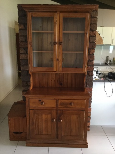 Timber Kitchen Cabinet - Glass Doors | Cabinets | Gumtree Australia