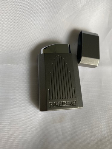 Ronson Jet Lite by Zippo Single Jet Torch Cigar Lighter - Gunmetal Stripes - New