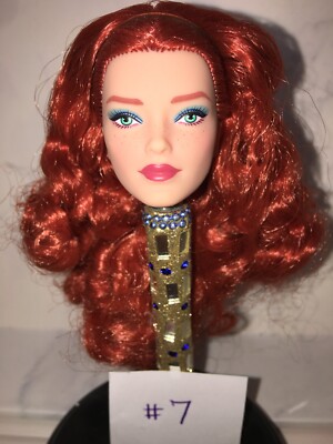 Mattel Barbie Looks #13 Victoria Doll Head Only Redhead Curly Hair