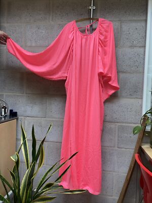ASOS Design Curve Bright Pink Kaftan Style Maxi  Dress Sz 24 -30 Up To 64  Bust