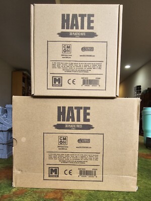 CMON HATE Board Game Plastic Huts & Trees -Trees WELL Painted