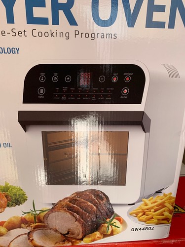 12.7-QT Electric Air Fryer Oven w/Rotisserie & Dehydrator+10 Accessories