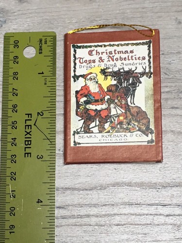 Vintage Sears Roebuck & Co Mini Catalog Book Ornament ChristmasToys Novelties