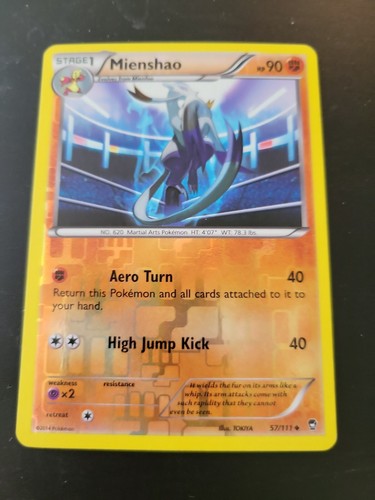 Pokemon TCG Card 2014 XY Furious Fists - Mienshao 57/111
