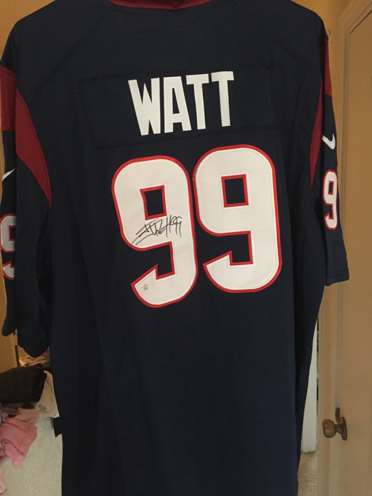 JJ WATT SIGNED AUTOGRAPHED BLUE PRO STYLE JERSEY JSA #WPP285920