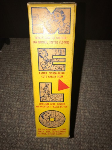 Vintage Melo Cleaner And Water Softber Dishes Laundry Detergent