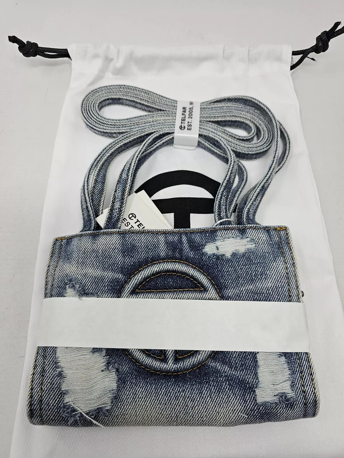 【TELFAR】大人気♪ Small Denim Shopper Small Denim Shopper - Blue