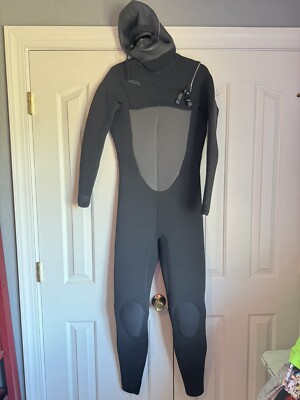 XCEL DRYLOCK HOODED WETSUIT Men s MT  Medium Tall 6/5 MM chest zip EC