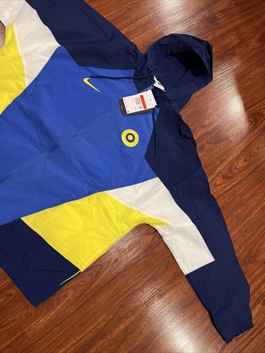 Mens Nike Chelsea Soccer Woven Wind Runner Full Zip Jacket Hoodie Jersey Large L