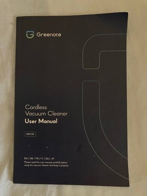 Manuale di Istruzioni Aspirapolvere Greenote GSC50 23000Pa EN/DE/FR/IT/ES/JP