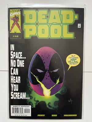 Marvel Comics DEADPOOL # 40 (Vol 1. 1997 - 2002) VF / NM Warriors 4 Alien Homage