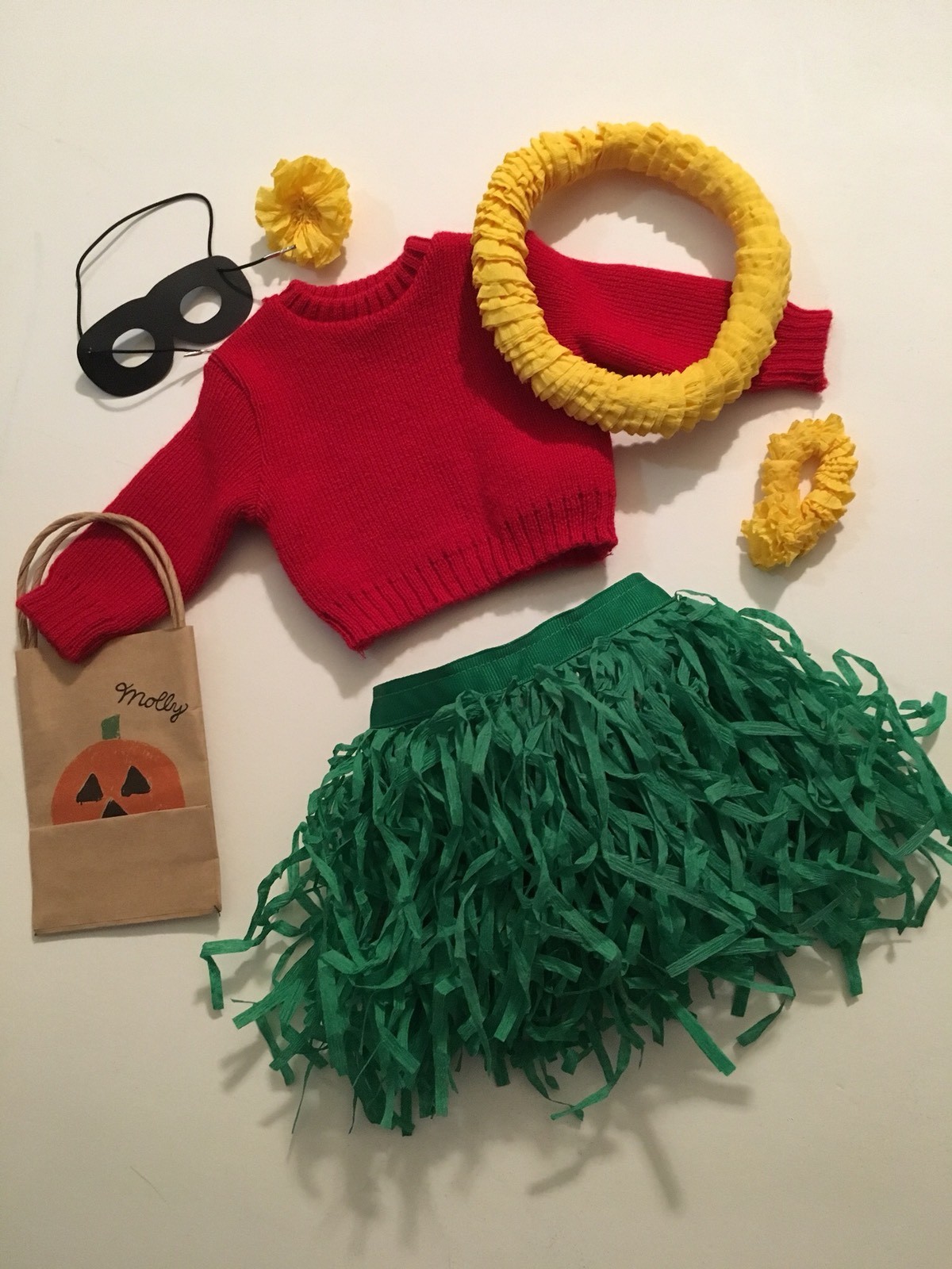 PLEASANT COMPANY AMERICAN GIRL MOLLY'S HALLOWEEN HULA OUTFIT 1st VERSION