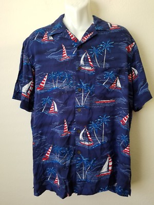 **NWT MEN'S PATRIOTIC AMERICAN PRINT USA BUTTON UP SHIRT BY GEORGE. SIZE S.**