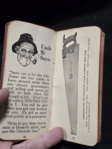 1914 Simonds MFG CO Fitchburg Ma Guide For Carpenters.