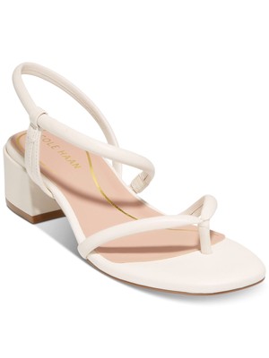 COLE HAAN/ женские белые босоножки-стринги Calli с круглым носком, расклешенные, без застежки, 7.5 B
