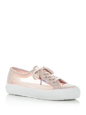

Женские розовые кроссовки на шнуровке SUPERGA Comfort Mattnetw с круглым носком на платформе, Розовый, S00G1Y0