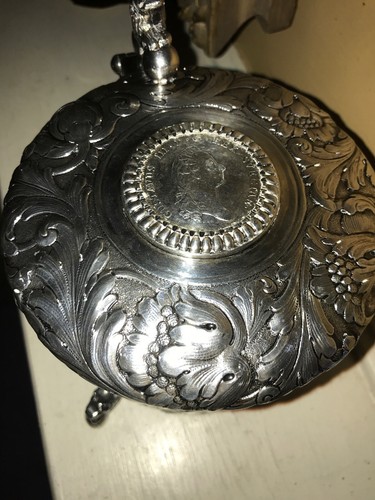 Baroque Danish lidded silver tankard