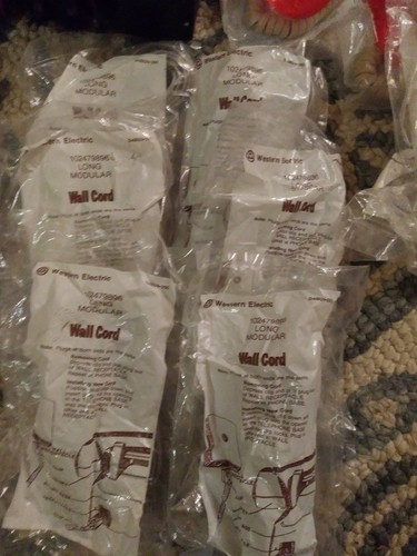 Bell Western Electric LONG ROTARY TouchTone PHONE SPRING CORDs lineman phone LOT