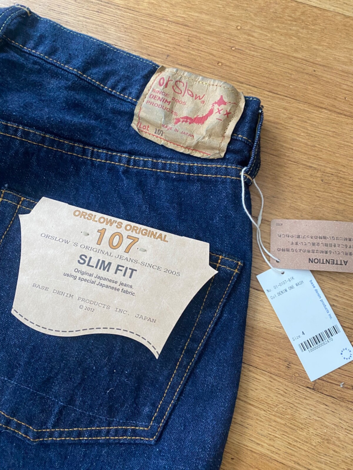 オアスロウ lot 107 濃紺 orSlow - 107 Ivy Fit Black Denim