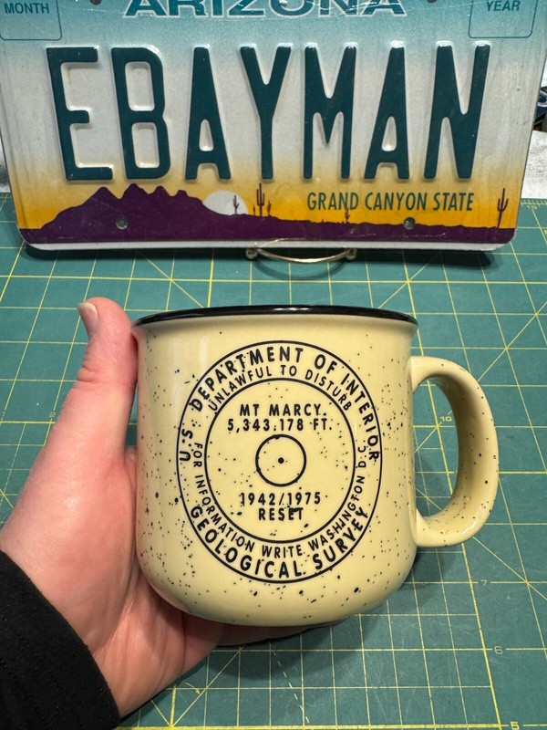 Vintage US Department Interior Geological Survey Coffee mug Mt Marcy