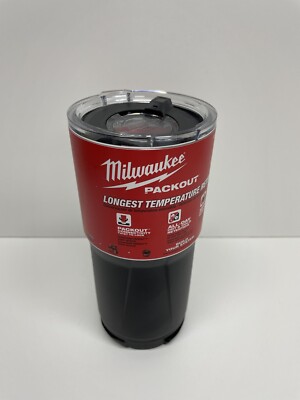 Milwaukee 48-22-8392B PACKOUT 20oz Durable Twist Lock Tumbler - Black New