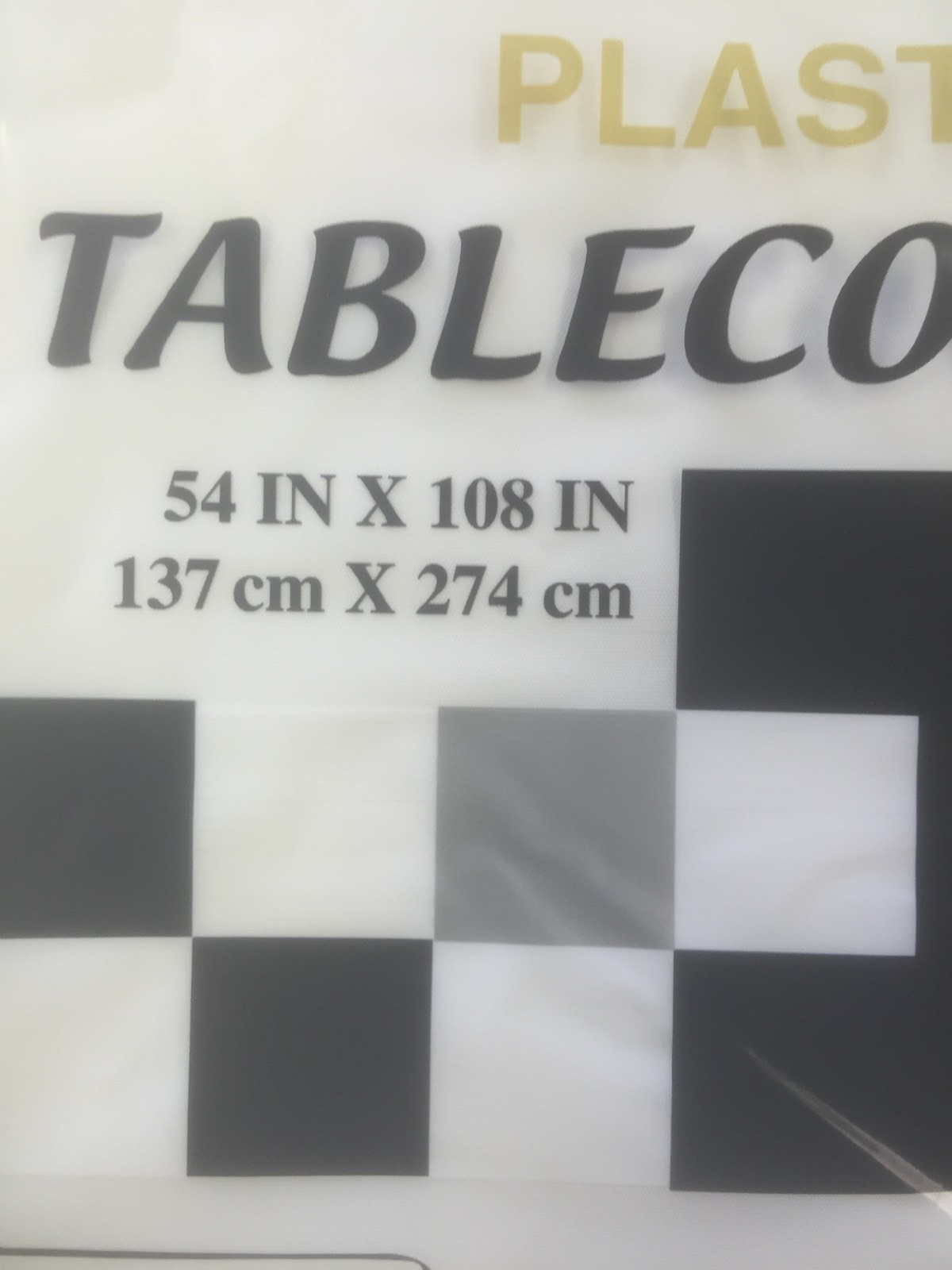 WHITE HEAVY DUTY  REUSABLE PLASTIC COVER (54