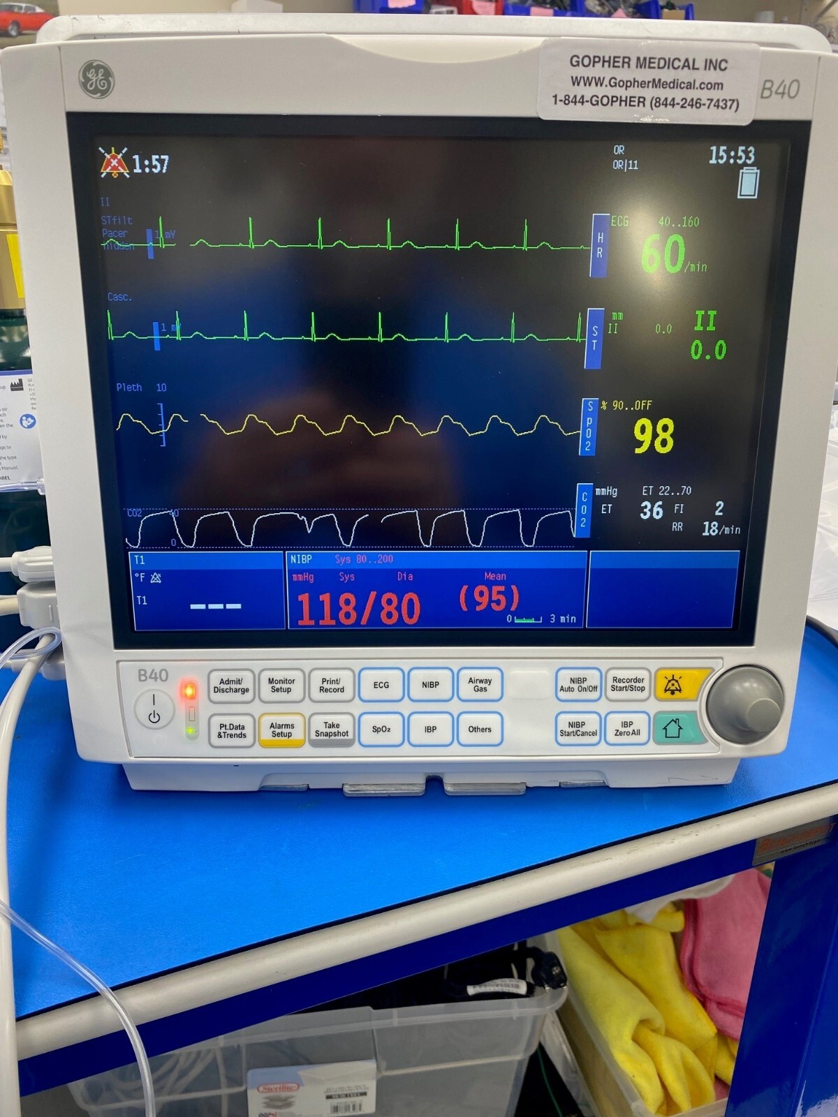GE B40 Carescape Patient Monitor w/ ETCO2 Module, GE SpO2