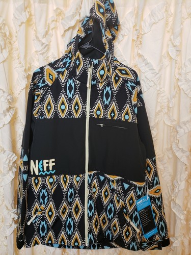 NWT Neff Men's Tribal Softshell Snowboarding Coat Jacket Size Medium Black