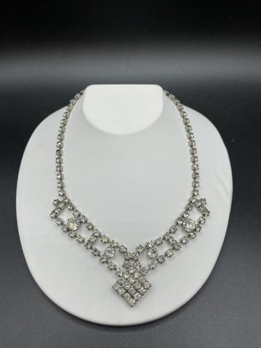 VINTAGE HOLLYWOOD★Vintage Seal Necklace/追跡送 STUNNING VINTAGE ESTATE 1950'S HIGH END RHINESTONE NECKLACE