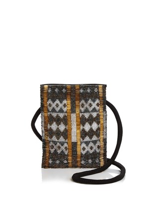 

ELIZABETH AND JAMES Женская черная сумка-почтальон с блестками и принтом на одном ремешке, Черный, BB17I104