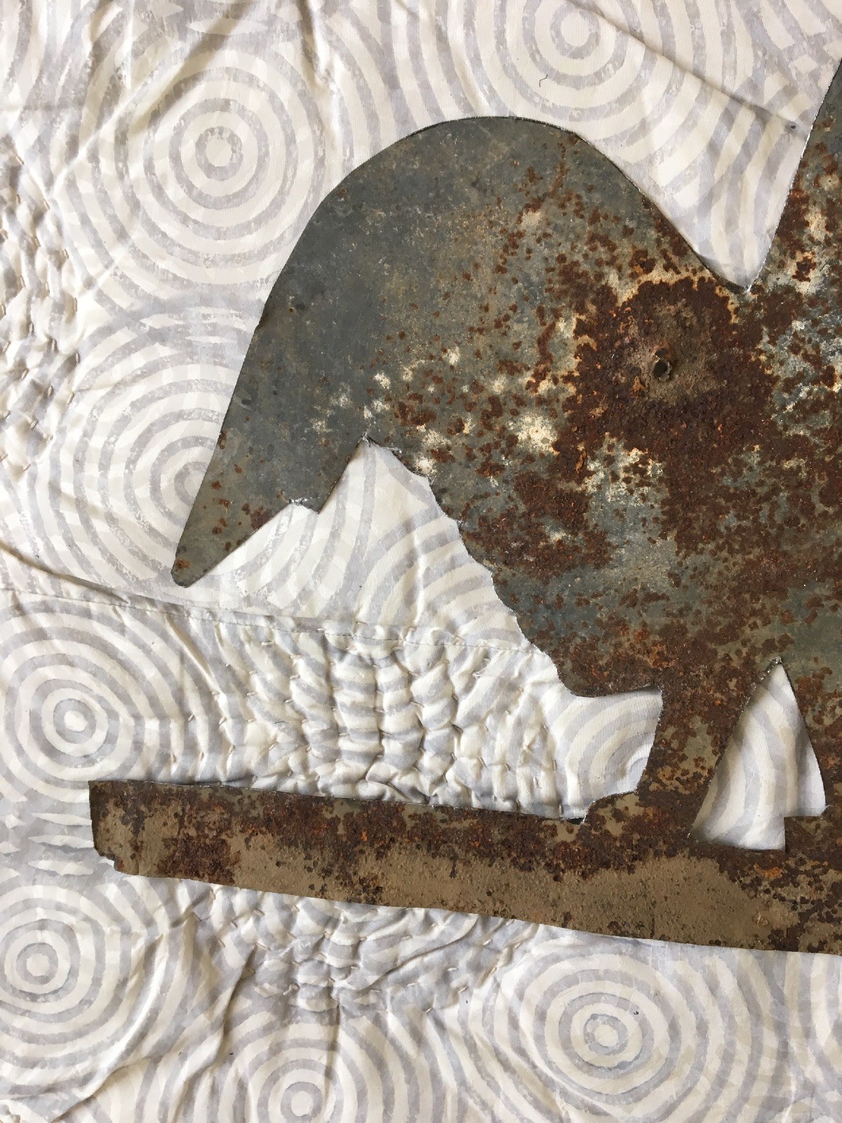 AAFA Antique Americana Sheet Metal Folk Art Primitive Rooster Weathervane Form
