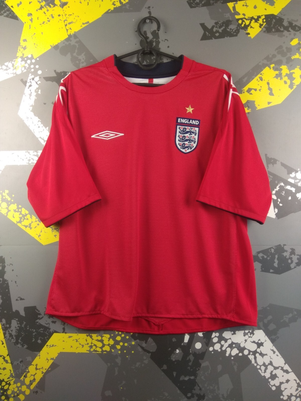 England Team Jersey Away football shirt 2004 - 2006 Red