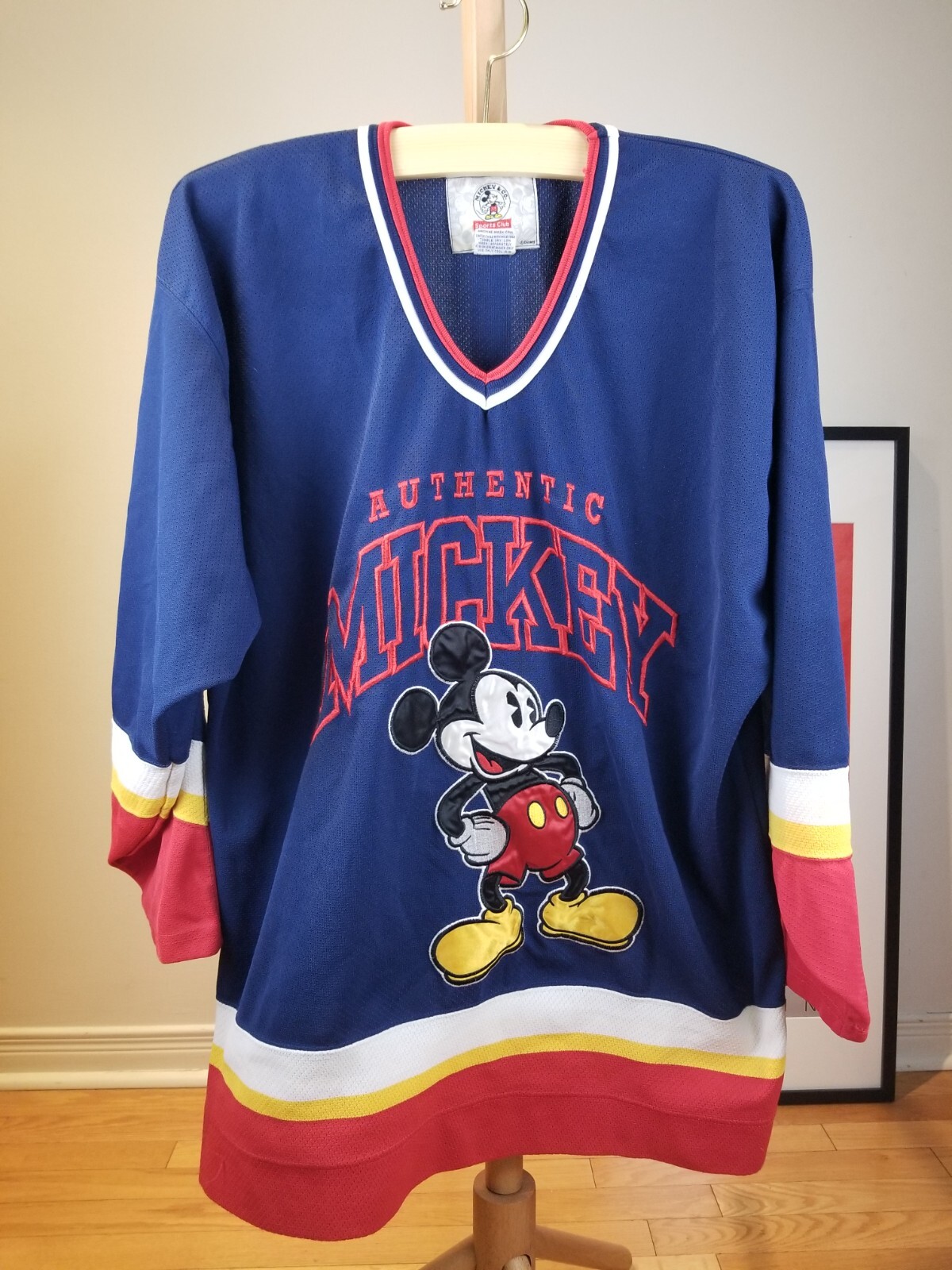 ディズニー　Mickey & Co. アイスホッケー　トレーナー　90s VINTAGE 90' MICKEY MOUSE DISNEY STARTER HOCKEY JERSEY SZ