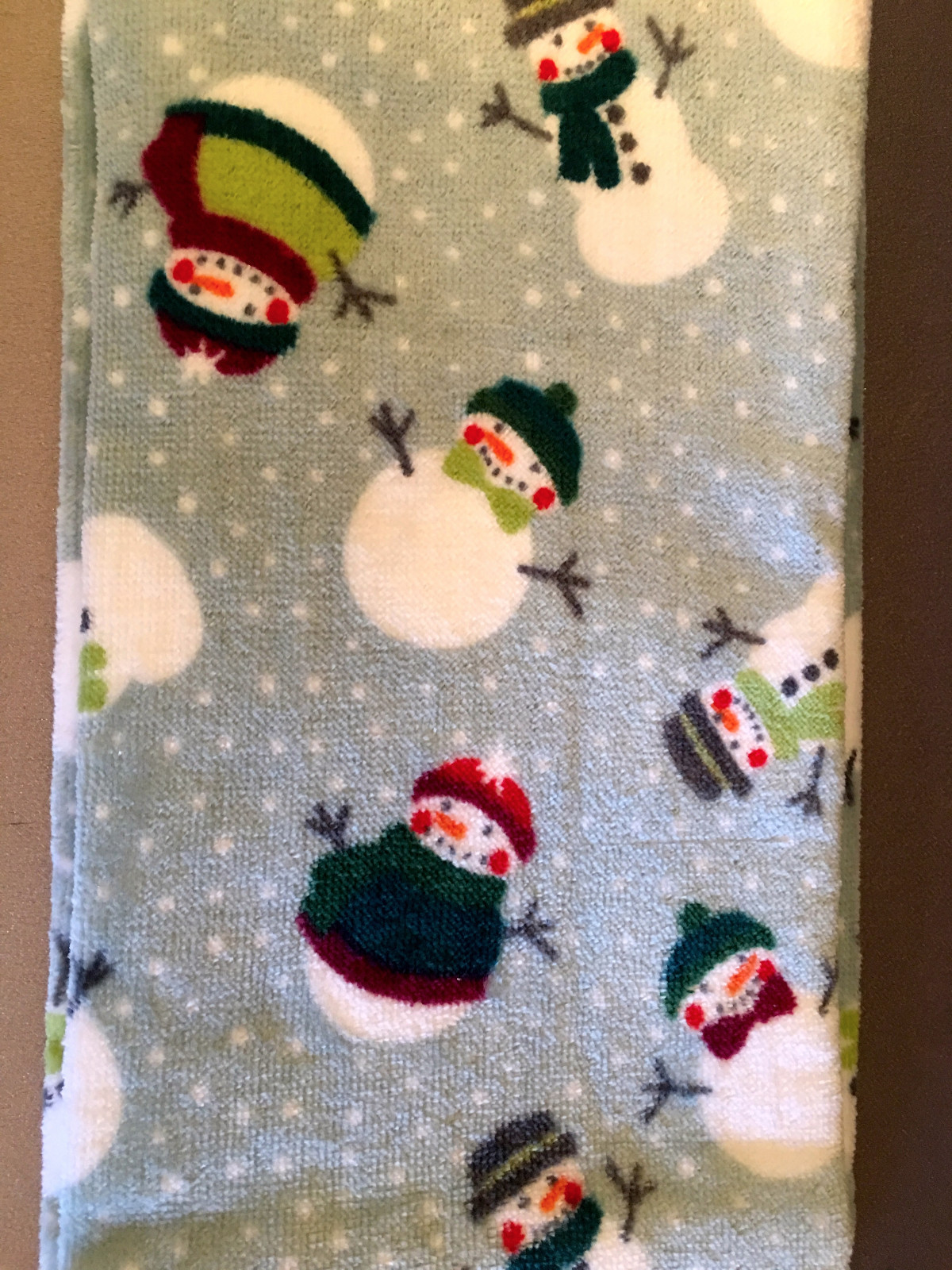 Bella Lux SNOWMAN KITCHEN TOWELS.  SET OF 2.  BRAND NEW.
