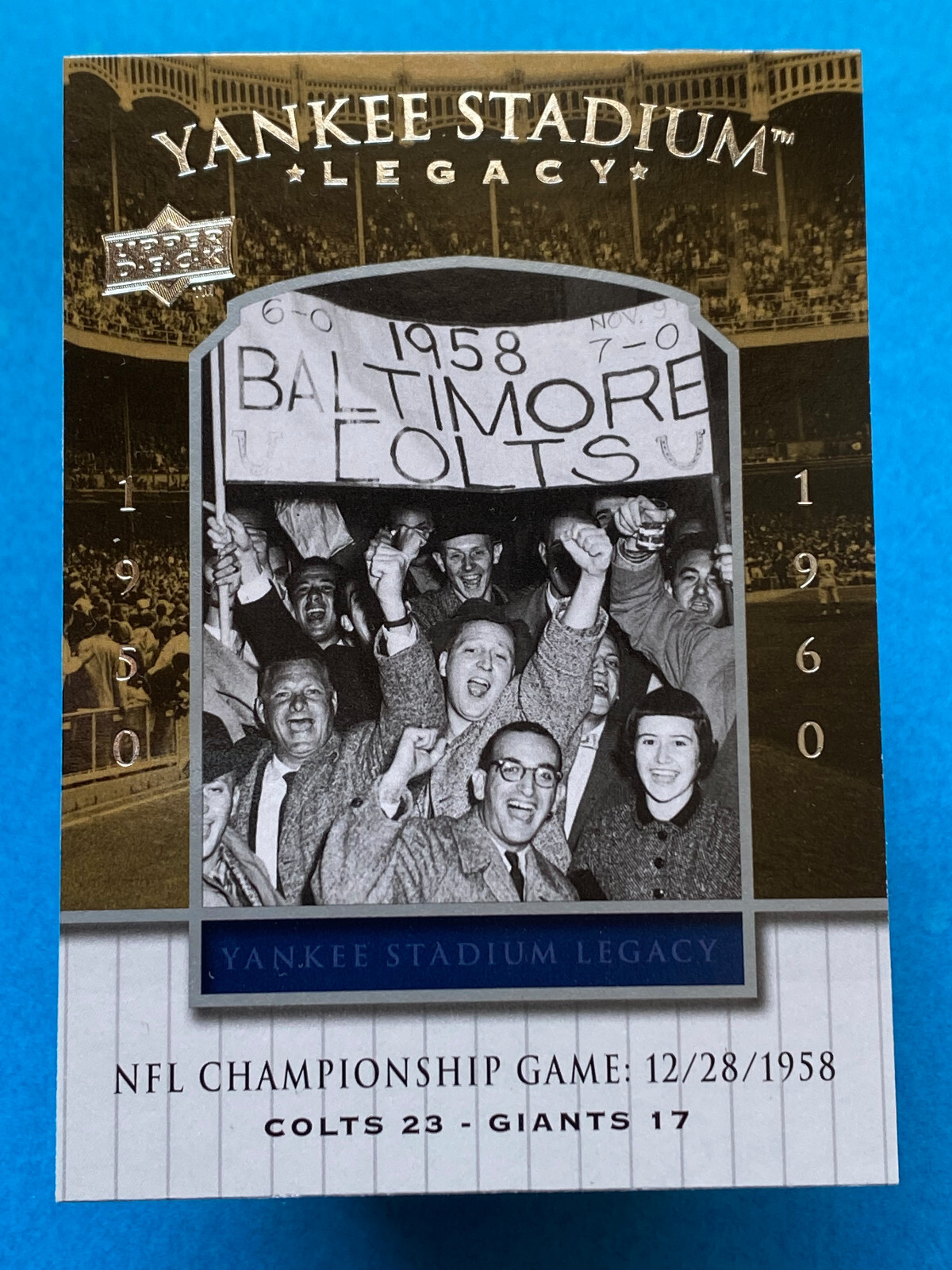 upper deck シフ　サインカード 2008 Upper Deck Yankee Stadium Legacy NFL Championship Game