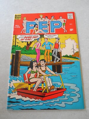 PEP COMIC #270, ARCHIE SERIES, GREAT BIKINI COVER, 1972, 8.5 VF+!